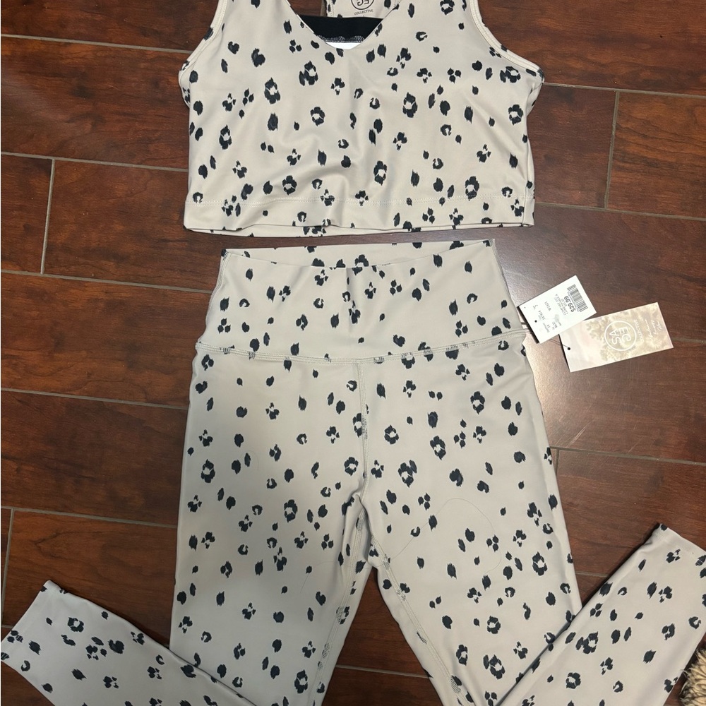 Cheetah leggings and matching top SET